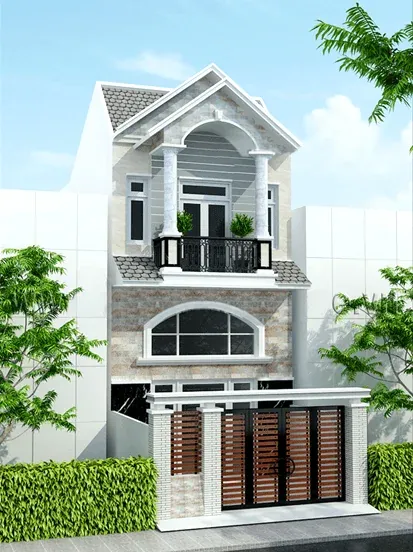 100+ ảnh mẫu nhà ống 2 tầng đẹp cho lô đất ven đô hiện đại · ảnh 1