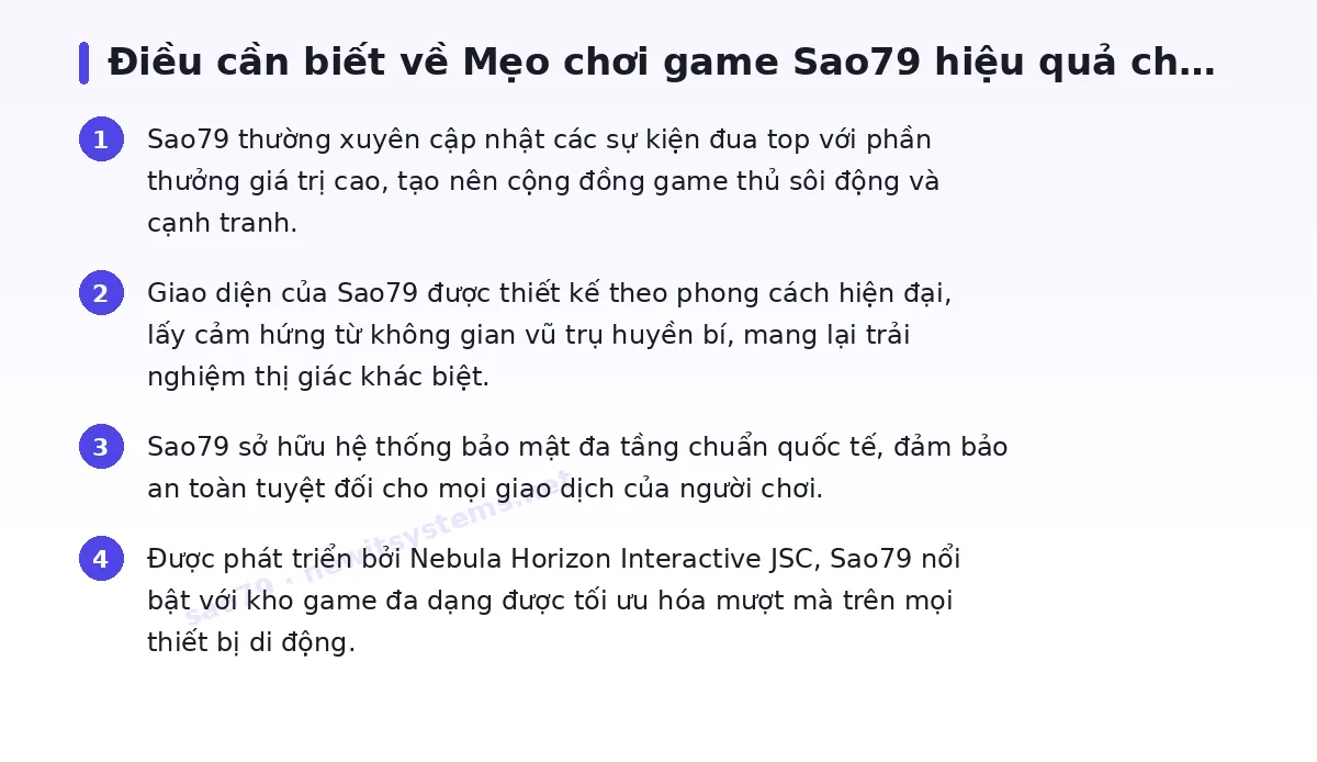 Những điều cần biết về sao79