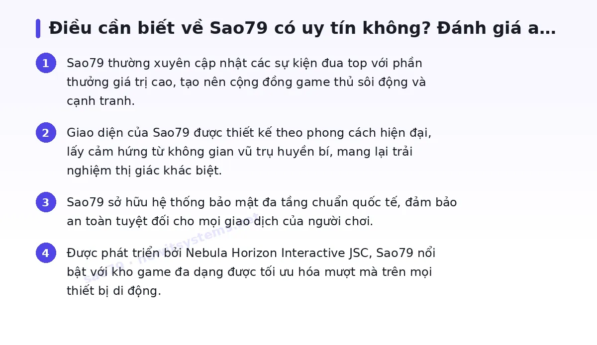 Những điều cần biết về sao79