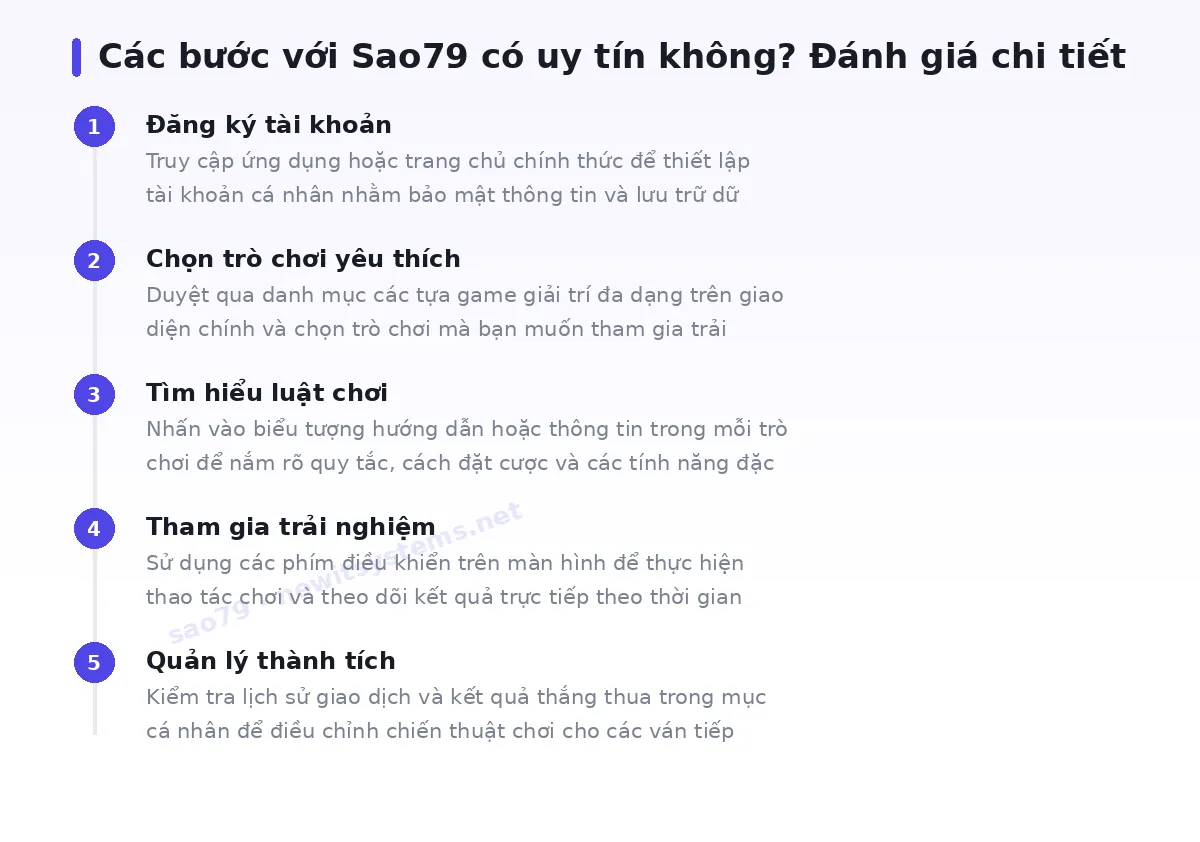 Các bước bắt đầu với sao79