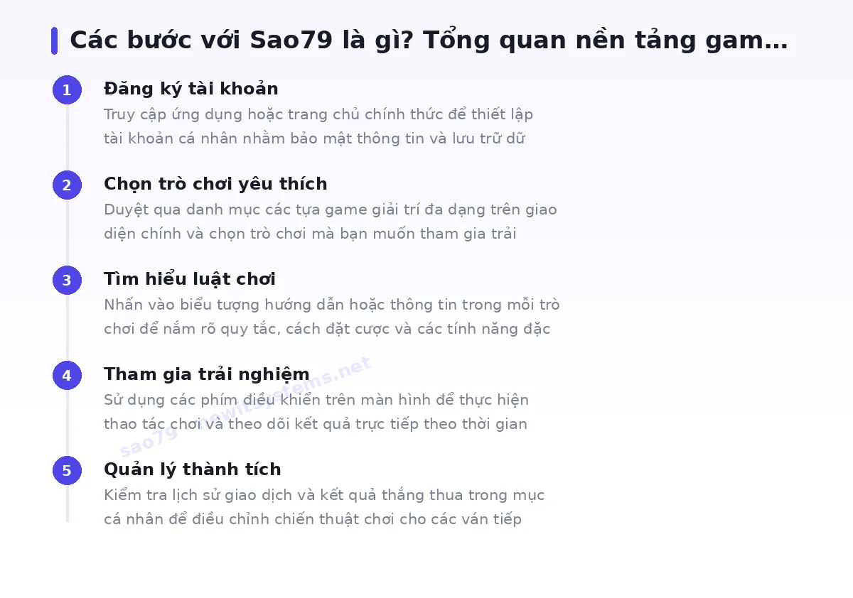 Các bước bắt đầu với sao79