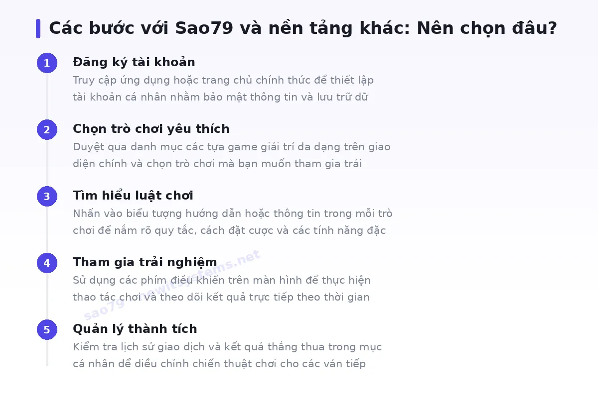 Các bước bắt đầu với sao79
