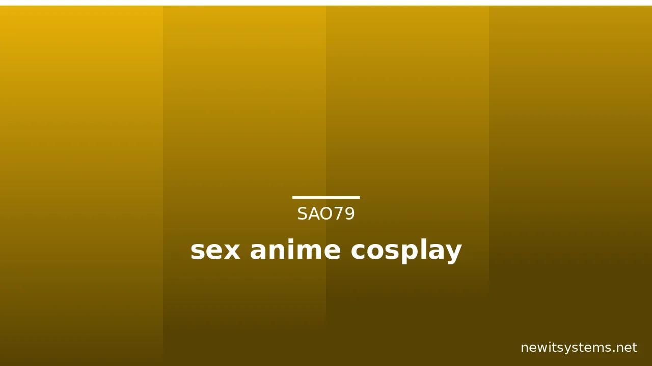 sex anime cosplay