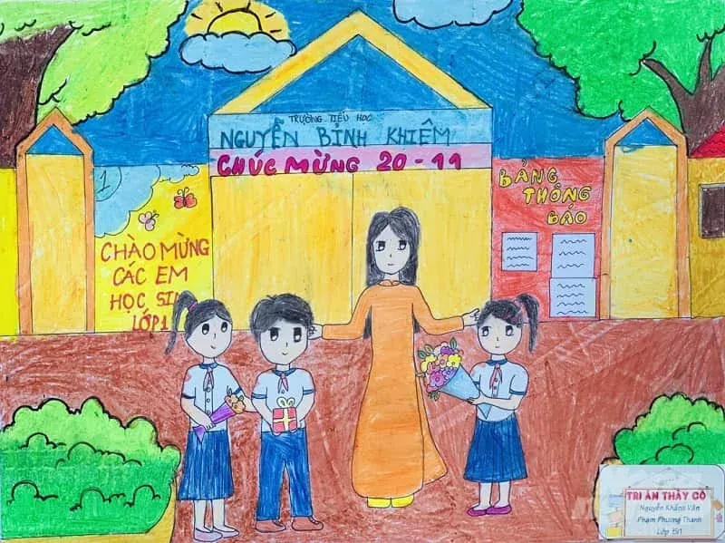 Vẽ tranh 20 11 đơn giản đẹp lớp 5: 100+ ảnh đẹp nhất · ảnh 1