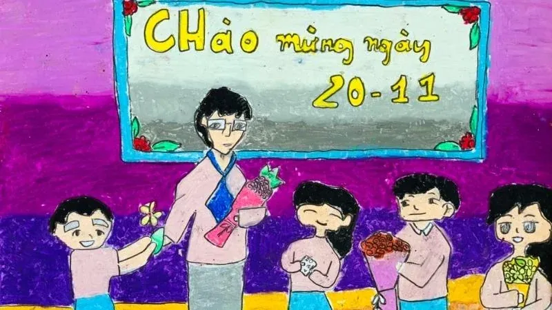 Vẽ tranh 20 11 đơn giản đẹp lớp 5: 100+ ảnh đẹp nhất · ảnh 2